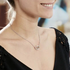 Collier Abdon Argent Blanc -Histoire d'Or FACFBW015D model0