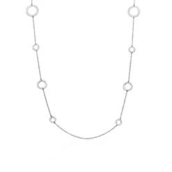 Collier Sautoir Paquito Argent Blanc
