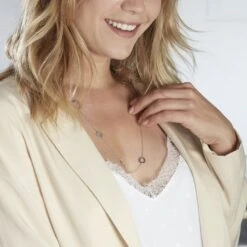 Collier Sautoir Paquito Argent Blanc -Histoire d'Or FACFBW018B model0