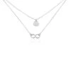 Collier Argent Blanc Laux
