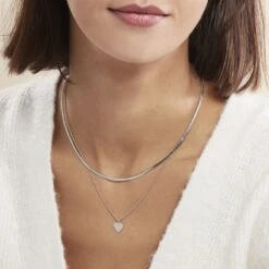 Collier Argent Blanc Sapphira -Histoire d'Or FACFBW01F9 model0