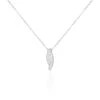 Collier Ange-line Argent Blanc Oxyde De Zirconium