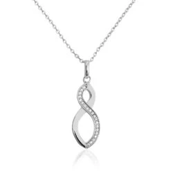 Collier Odile Argent Blanc Oxyde De Zirconium