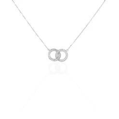 Collier Anne Argent Blanc Oxyde De Zirconium