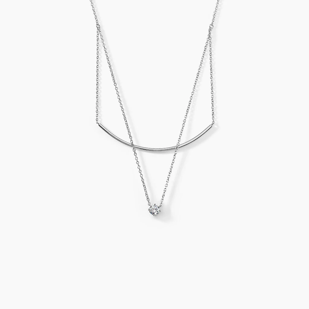 Collier Ruth Argent Blanc Oxyde De Zirconium 1 Collier Ruth Argent Blanc Oxyde De Zirconium