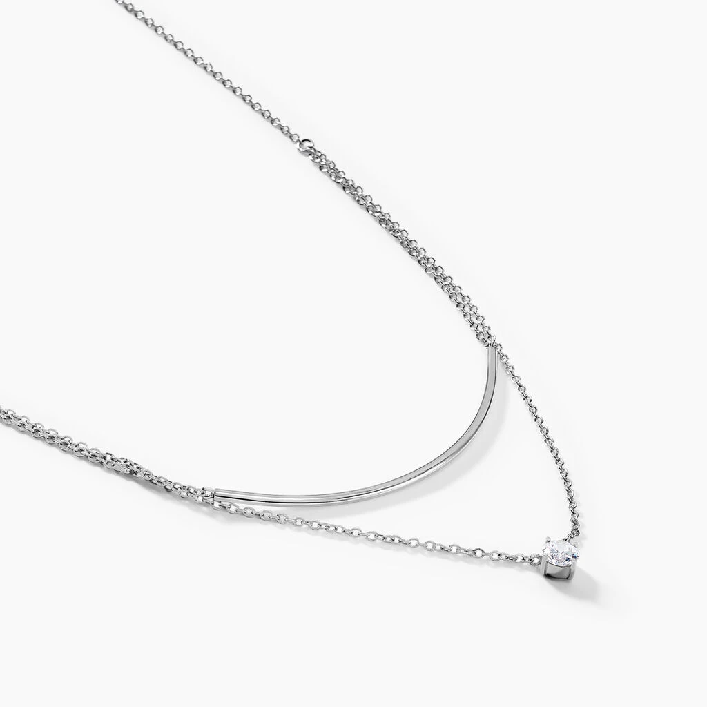 Collier Ruth Argent Blanc Oxyde De Zirconium 2 Collier Ruth Argent Blanc Oxyde De Zirconium – Image 2