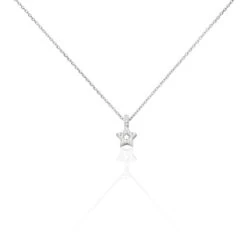 Collier Pierine Argent Blanc Oxyde De Zirconium