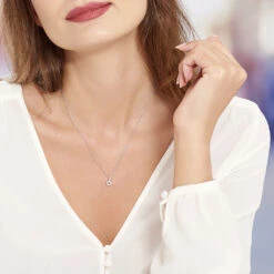 Collier Pierine Argent Blanc Oxyde De Zirconium -Histoire d'Or FACFBZW18H model0