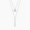 Collier Manna Argent Blanc Oxyde De Zirconium