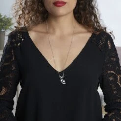 Collier Sautoir Junien Argent Blanc Oxyde De Zirconium -Histoire d'Or FACFBZW1KY model0