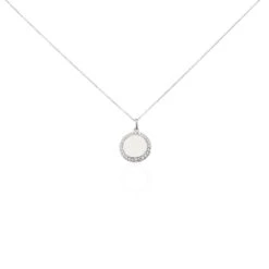 Collier Corazon1 Argent Blanc Oxyde De Zirconium