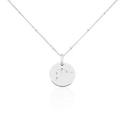 Collier Astr Argent Oxydes De Zirconium
