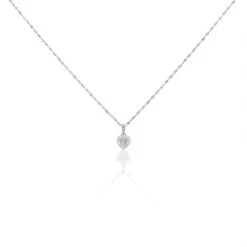 Collier Argent Sido Oxydes De Zirconium