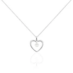 Collier Argent Blanc Armo Oxydes De Zirconium