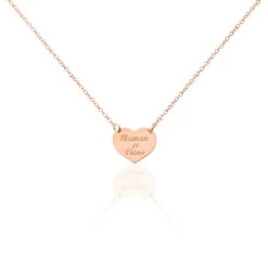 Collier Betie Argent Rose