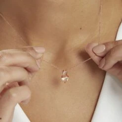 Collier Argent Rose Atieno Oxyde De Zirconium -Histoire d'Or FACFRZC001 model1