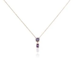 Collier Argent Rose Brenna Oxydes De Zirconium