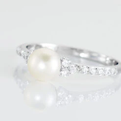 Bague Florenty Argent Blanc Perle De Culture Et Oxyde De Zirconium -Histoire d'Or FADFBU2170 view3