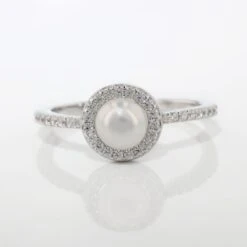 Bague Argent Blanc Suada Perle De Culture Oxyde De Zirconium -Histoire d'Or FADFBU2171 view3