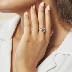 Bague Losangia Argent Blanc -Histoire d'Or FADFBW0422 model1