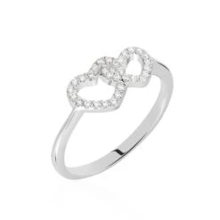 Bague Anne-ael Argent Blanc Oxyde De Zirconium