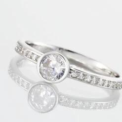 Bague Solitaire Mathylda Argent Blanc Oxyde De Zirconium -Histoire d'Or FADFBZW13U view3