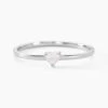 Bague Solitaire Eaque Argent Blanc Oxyde De Zirconium