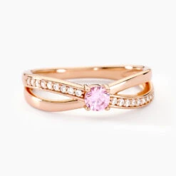 Bague Bertheline Argent Rose Oxyde De Zirconium