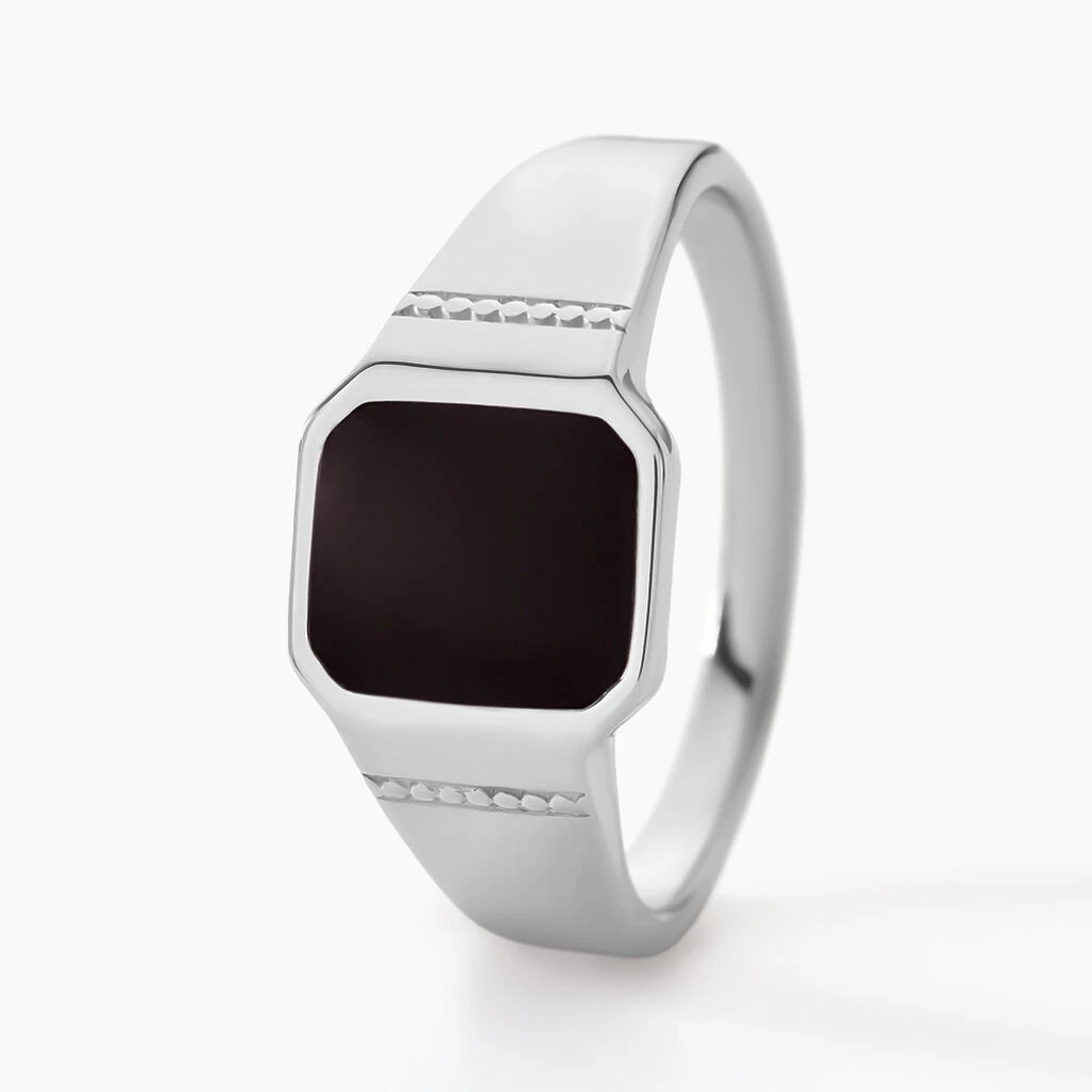 Chevalière Argent Blanc Djulian Email 2 Chevalière Argent Blanc Djulian Email – Image 2