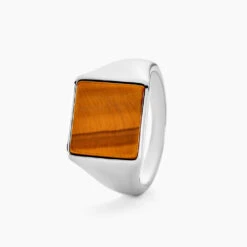 Chevalière Argent Blanc Atilio Oeil De Tigre -Histoire d'Or FAHHBQM001 view1