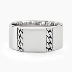 Chevalière Luka Argent Blanc