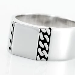 Chevalière Luka Argent Blanc -Histoire d'Or FAHHBW0354 view3