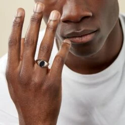 Chevalière Amaurie Argent Blanc Onyx -Histoire d'Or FAHHBXN107 model0