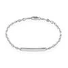 Bracelet Identité Caroline Maille Grain De Cafe Argent Blanc