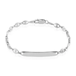 Bracelet Identité Carrus Argent Blanc