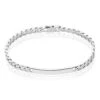 Bracelet Identité Clementine Maille Gourmette Argent Gris