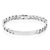 Bracelet Identité Casper Maille Gourmette Argent Blanc