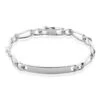 Bracelet Identité Anilo Maille Alternee 1/1 Argent Blanc