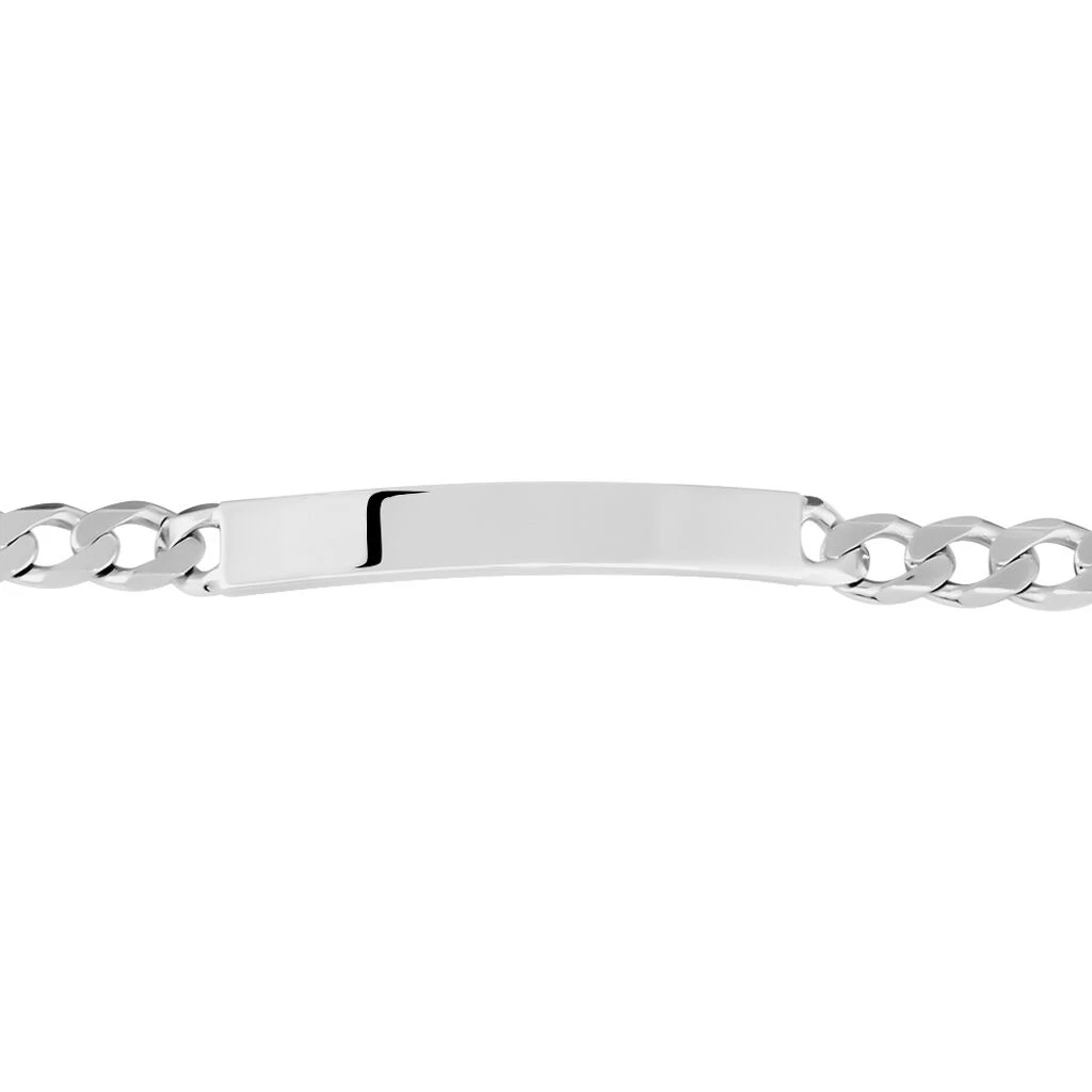 Bracelet Identité Casper Gourmette Argent Blanc 2 Bracelet Identité Casper Gourmette Argent Blanc – Image 2