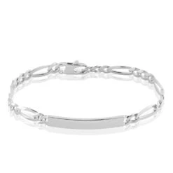 Bracelet Identité Argent Blanc Vivian