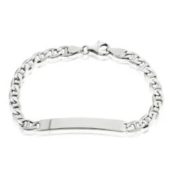 Bracelet Identité Argent Blanc Bobbi