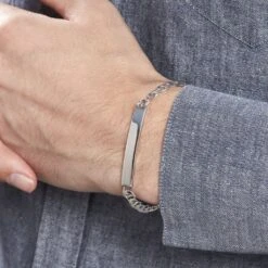 Bracelet Identité Argent Blanc Bobbi -Histoire d'Or FAIHBW0327 model0