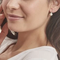 Boucles D'oreilles Pendantes Lorella Argent Blanc Perle De Culture -Histoire d'Or FAOFBU2125 model0