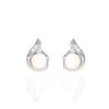 Boucles D'oreilles Puces Mellie Argent Blanc Perle De Culture