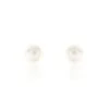 Boucles D'oreilles Puces Pascaloun Argent Perle De Culture