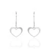 Boucles D'oreilles Pendantes Cosima Argent Blanc