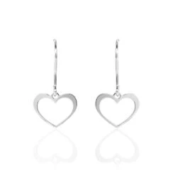 Boucles D'oreilles Pendantes Cosima Argent Blanc
