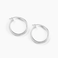 Créoles Argent Blanc Anne