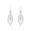 Boucles D'oreilles Pendantes Lucinda Argent Blanc