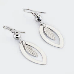 Boucles D'oreilles Pendantes Lucinda Argent Blanc -Histoire d'Or FAOFBW00BD view2